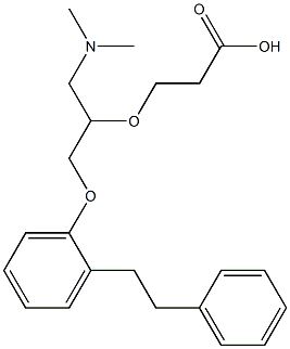 3-[1-Dimethylaminomethyl-2-[2-(2-phenylethyl)phenoxy]ethoxy]propionic acid Struktur