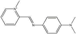 2-[[4-(Dimethylamino)phenyl]iminomethyl]-1-methylpyridinium Struktur