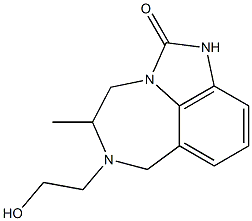 4,5,6,7-Tetrahydro-5-methyl-6-(2-hydroxyethyl)imidazo[4,5,1-jk][1,4]benzodiazepin-2(1H)-one Struktur