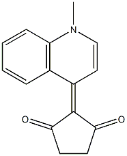 1,4-Dihydro-1-methyl-4-(2,5-dioxocyclopentylidene)quinoline Struktur