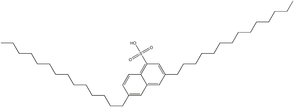 3,6-Ditetradecyl-1-naphthalenesulfonic acid Struktur