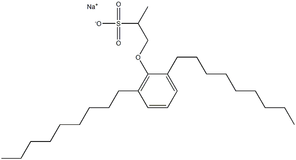 1-(2,6-Dinonylphenoxy)propane-2-sulfonic acid sodium salt Struktur