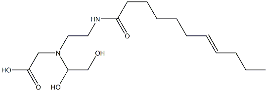 N-(1,2-Dihydroxyethyl)-N-[2-(7-undecenoylamino)ethyl]aminoacetic acid Struktur