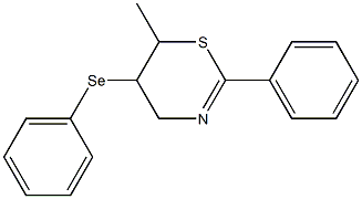 2-Phenyl-5-(phenylseleno)-6-methyl-5,6-dihydro-4H-1,3-thiazine Struktur