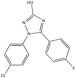 1-(4-Chlorophenyl)-5-(4-fluorophenyl)-1H-1,2,4-triazol-3-ol Struktur