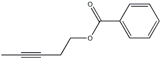 Benzoic acid 3-pentynyl ester Struktur