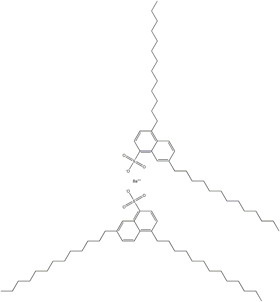 Bis(4,7-ditridecyl-1-naphthalenesulfonic acid)barium salt Struktur