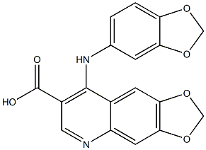 4-[[3,4-(Methylenedioxy)phenyl]amino]-6,7-(methylenedioxy)quinoline-3-carboxylic acid Struktur