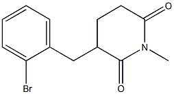 3-(2-Bromobenzyl)-1-methylpiperidine-2,6-dione Struktur