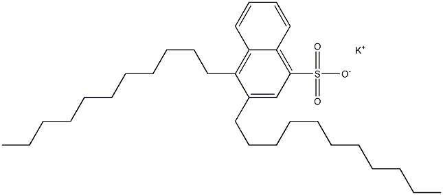 3,4-Diundecyl-1-naphthalenesulfonic acid potassium salt Struktur