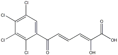 (2Z,4E)-2-Hydroxy-6-(2,3,4,5-tetrachlorophenyl)-6-oxo-2,4-hexadienoic acid Struktur