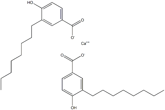 Bis(3-octyl-4-hydroxybenzoic acid)calcium salt Struktur