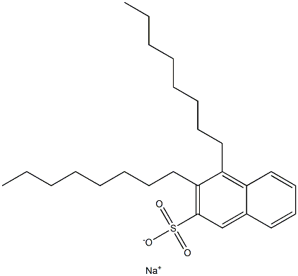 3,4-Dioctyl-2-naphthalenesulfonic acid sodium salt Struktur