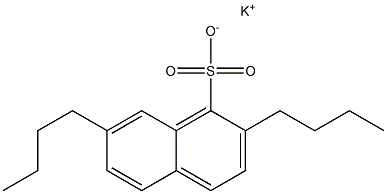 2,7-Dibutyl-1-naphthalenesulfonic acid potassium salt Struktur