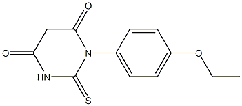 1-(p-Ethoxyphenyl)-2-thioxo-2,3-dihydropyrimidine-4,6(1H,5H)-dione Struktur