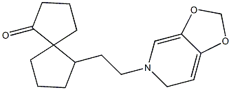 1-Aza-1-(3,4-(methylenedioxy)phenethyl)spiro[4.4]nonan-6-one Struktur