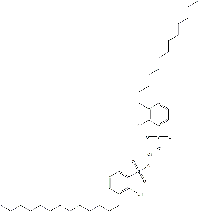 Bis(2-hydroxy-3-tridecylbenzenesulfonic acid)calcium salt Struktur