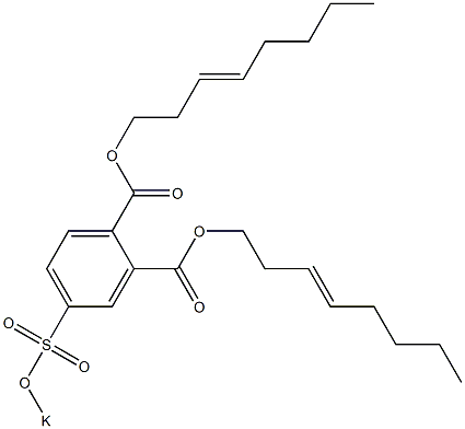 4-(Potassiosulfo)phthalic acid di(3-octenyl) ester Struktur