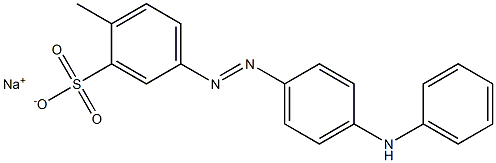 2-Methyl-5-[[4-(phenylamino)phenyl]azo]benzenesulfonic acid sodium salt Struktur