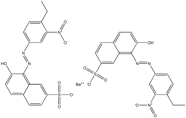 Bis[1-[(4-ethyl-3-nitrophenyl)azo]-2-hydroxy-7-naphthalenesulfonic acid]barium salt Struktur