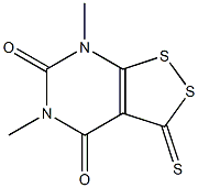 1,3-Dimethyl-5-thioxo-1,7-dihydro-6,7-dithia-2H-cyclopentapyrimidine-2,4(3H)-dione Struktur