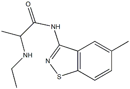 N-(5-Methyl-1,2-benzisothiazol-3-yl)-2-ethylaminopropanamide Struktur