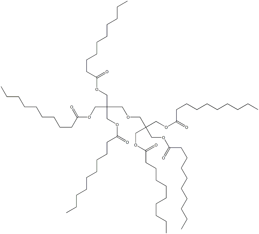 2,2'-[Oxybis(methylene)]bis[2-[(decanoyloxy)methyl]-1,3-propanediol didecanoate] Struktur