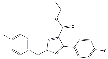 1-(4-Fluorobenzyl)-4-(4-chlorophenyl)-1H-pyrrole-3-carboxylic acid ethyl ester Struktur