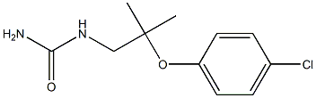 [2-(p-Chlorophenoxy)-2-methylpropyl]urea Struktur