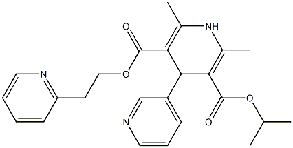 1,4-Dihydro-2,6-dimethyl-4-(3-pyridyl)pyridine-3,5-dicarboxylic acid 3-isopropyl 5-[2-(2-pyridyl)ethyl] ester Struktur