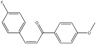 (Z)-4-Fluoro-4'-methoxychalcone Struktur