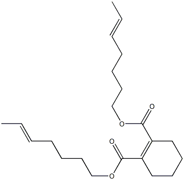 1-Cyclohexene-1,2-dicarboxylic acid bis(5-heptenyl) ester Struktur