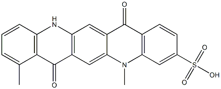 5,7,12,14-Tetrahydro-5,8-dimethyl-7,14-dioxoquino[2,3-b]acridine-3-sulfonic acid Struktur