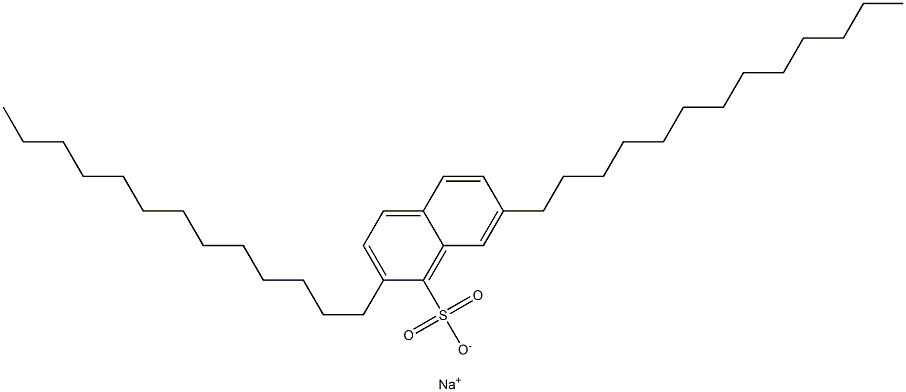 2,7-Ditridecyl-1-naphthalenesulfonic acid sodium salt Struktur