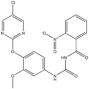 1-(2-Nitrobenzoyl)-3-[4-[(5-chloro-2-pyrimidinyl)oxy]-3-methoxyphenyl]urea Struktur