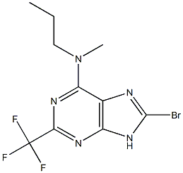 8-Bromo-6-(methylpropylamino)-2-trifluoromethyl-9H-purine Struktur