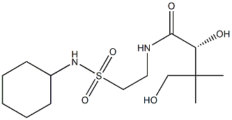 [R,(+)]-N-[2-(Cyclohexylsulfamoyl)ethyl]-2,4-dihydroxy-3,3-dimethylbutyramide Struktur