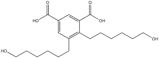 4,5-Bis(6-hydroxyhexyl)isophthalic acid Struktur