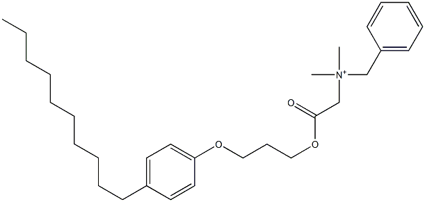 N,N-Dimethyl-N-benzyl-N-[[[3-(4-decylphenyloxy)propyl]oxycarbonyl]methyl]aminium Struktur