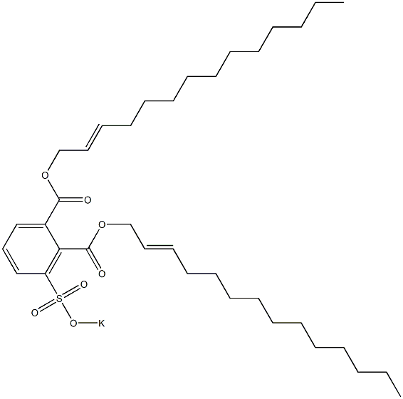 3-(Potassiosulfo)phthalic acid di(2-tetradecenyl) ester Struktur