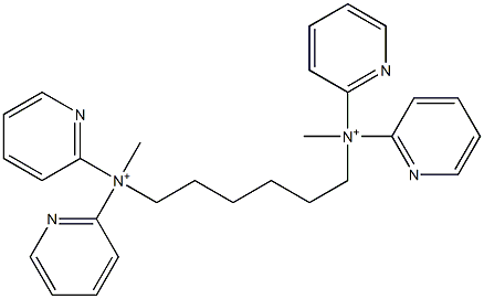 N,N'-Dimethyl-N,N,N',N'-tetra(2-pyridyl)-1,6-hexanediaminium Struktur