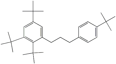 1-(2,3,5-Tri-tert-butylphenyl)-3-(4-tert-butylphenyl)propane Struktur