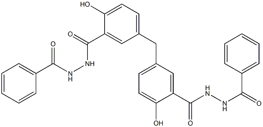 5,5'-Methylenebis[2-hydroxy-N'-benzoylbenzenecarbohydrazide] Struktur