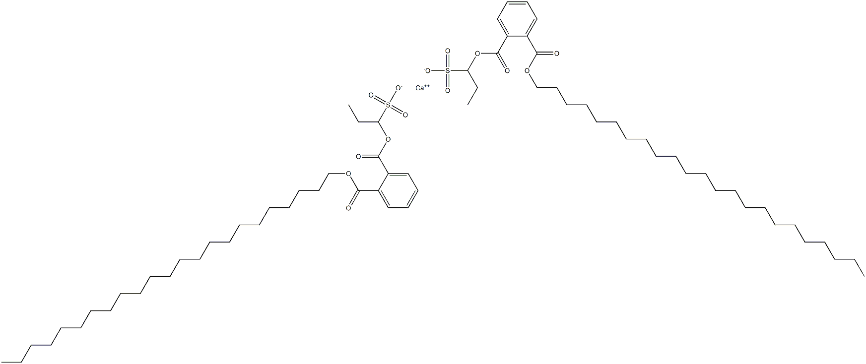 Bis[1-[(2-tricosyloxycarbonylphenyl)carbonyloxy]propane-1-sulfonic acid]calcium salt Struktur