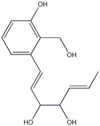 2-(3,4-Dihydroxy-1,5-heptadienyl)-6-hydroxybenzyl alcohol Struktur