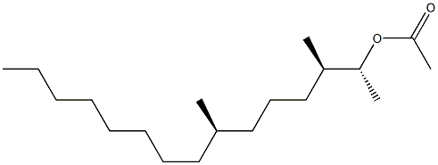 (2R,3R,7R)-3,7-Dimethyl-2-acetoxypentadecane Struktur