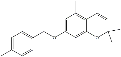 7-(4-Methylbenzyloxy)-2,2,5-trimethyl-2H-1-benzopyran Struktur