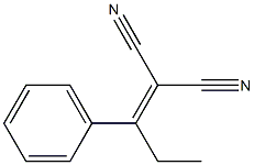 2-(1-Phenylpropylidene)malononitrile Struktur