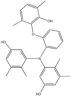 N,N-Bis(5-hydroxy-2,3-dimethylphenyl)-2-(6-hydroxy-2,5-dimethylphenoxy)benzenamine Struktur