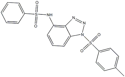 N-[1-(4-Methylphenylsulfonyl)-1H-benzotriazol-4-yl]benzenesulfonamide Struktur